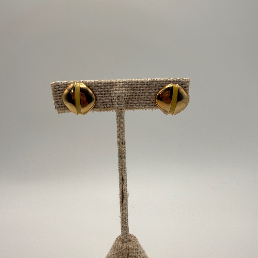 Gold Tone Office Siren Minimalist Geometric Clip On Earrings Gold